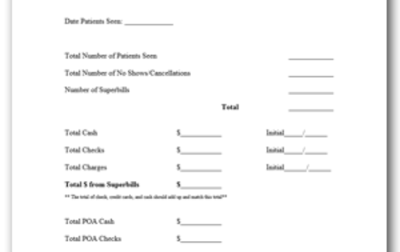 A-R Reconciliation Form