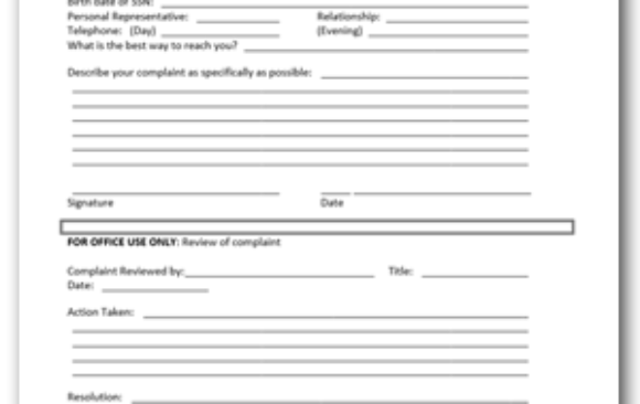 Complaint Form