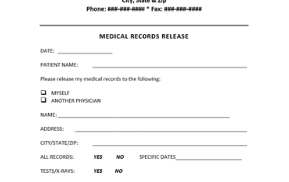 Medical Records Release Form