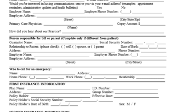 Patient Registration Form