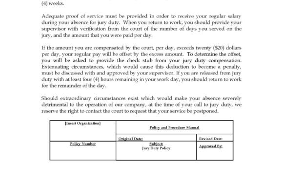 Jury Duty Policy