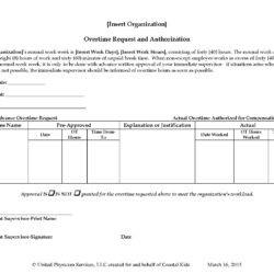 Overtime Request and Authorization Form