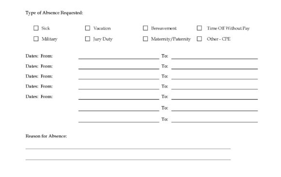 Vacation/PTO Request Form