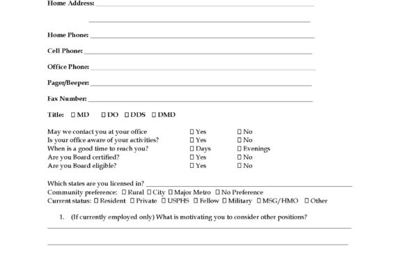 Physician Interview/Profile Form